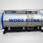 Mobilna cysterna wody pitnej 5000 L ze stali nierdzewnej na ramie podhakowej KP-7