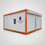 Mobilny Magazyn Obrony Cywilnej 36 m² z dwiema bramami roletowymi